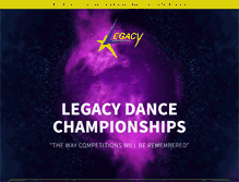 Tablet Screenshot of legacydancechampionships.com